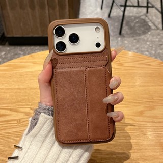 Vỏ điện thoại cho iPhone 16 Pro Max/14 Pro/XR, tích hợp túi đựng thẻ ẩn, 15 khe cắm