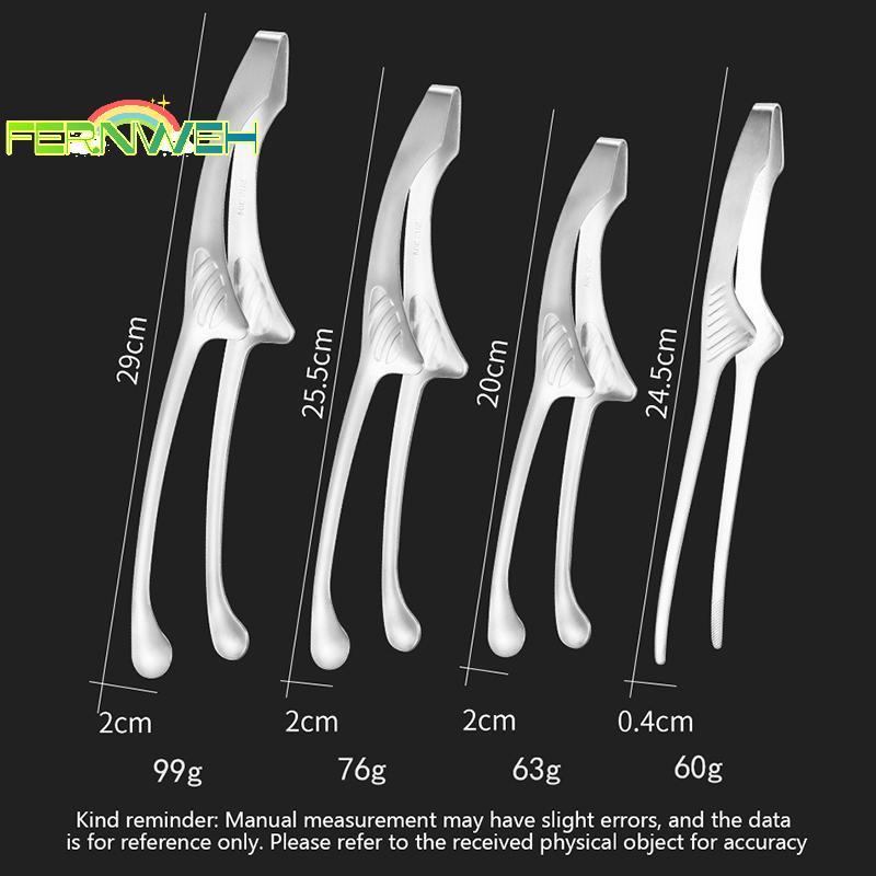 Fernweh Kẹp thịt nướng nhọn thép không gỉ phong cách Hàn Quốc, dùng cho thực phẩm/bánh mì/bít tết, nhà hàng khách sạn