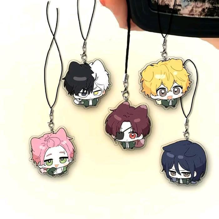 Phone Strap Anime Wind Breaker Lucu Transparan | Gantungan HP Manik Lucu Anime Kawaii, Aksesoris Acrylic