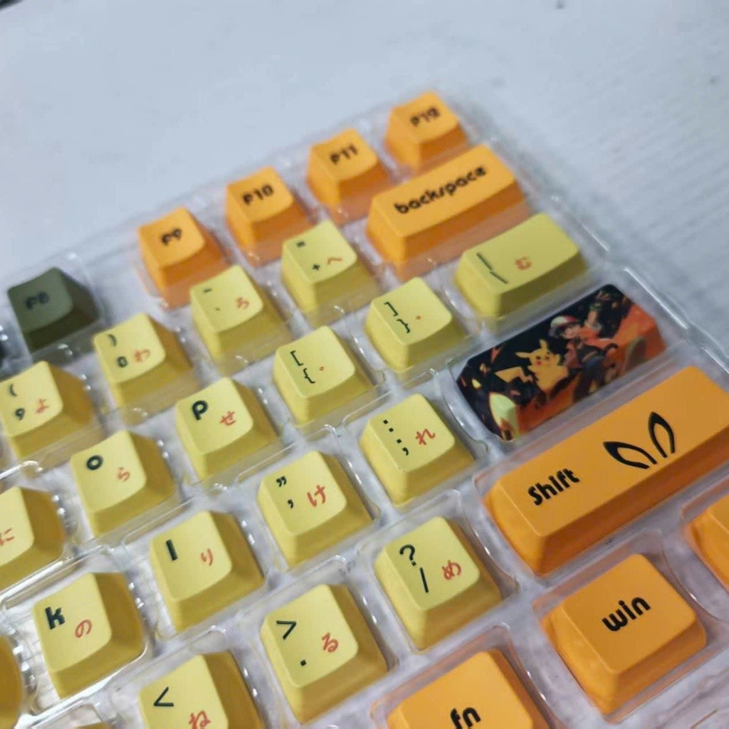 Keycap Anime Pokemon Pikachu Japanese Custom Keycap Set Fit for Cherry ...