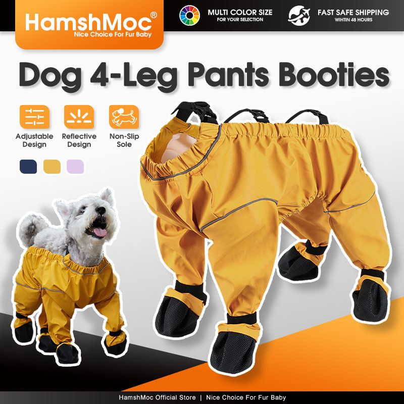 HamshMoc Bộ đồ bảo vệ thú cưng Vỏ bảo vệ toàn thân cho chó Chống trượt Chống nước Dễ dàng bật tắt cho ngoài trời