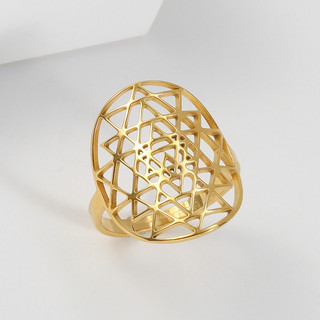 Vòng Sri Yantra Điều Chỉnh được từ thép không gỉ, biểu tượng thiền và bùa hộ mệnh cho người yêu Skyrm và Hindu