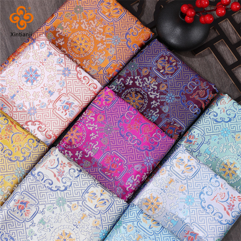 50x150cm Phong Cách Dân Tộc Thổ Cẩm Vải Satin Jacquard Lụa Satin Trang Trí Trung Quốc Cổ Trang Phục Hanfu Váy Ngựa Quần Áo
