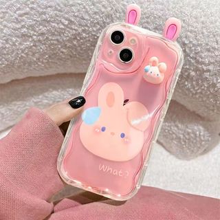 Ốp Lưng Cho OPPO A3X A40 A60 A79 A2 A3 PRO A78 A17 A18 A58 Realme C53 C63 C71 C75 NOTE60 15 C65 C55 3D Thỏ Dễ Thương Gấu Ếch Tai Búp Bê Sóng Mềm Bên Hoạt Hình Silicon Cover