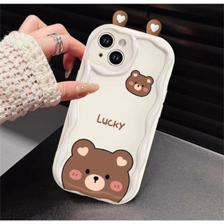 Ốp Lưng Samsung Galaxy A17 A16 A36 A26 A56 A55 A35 A25 A15 A07 A06 A32 A50S A51 M16 Mềm 3D Thỏ Dễ Thương Gấu Ếch Tai Búp Bê Hoạt Hình Sóng Silicon Bên