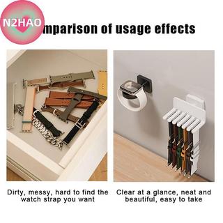 N2HAO Không Khoan Dây Đeo Đồng Hồ Lưu Trữ Ra Treo Tường Nhựa Dây Đeo Đồng Hồ Kệ Bảo Quản Tiết Kiệm Không Gian Đồng Hồ Người Tổ Chức Giá Đỡ n