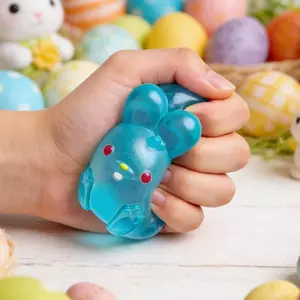 Quả bóng giảm căng thẳng có thể bóp được Bunny - Đồ chơi giác quan mềm mại - Đồ chơi nhồi bông trong giỏ lễ Phục sinh, Đồ chơi có thể bóp được thỏ giảm căng thẳng, Quà tặng sinh nhật thỏ wipqsvn