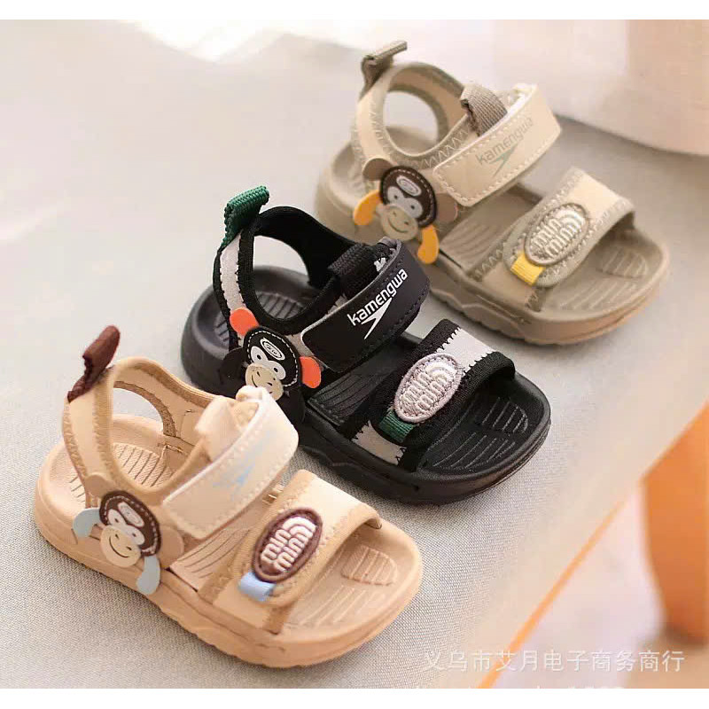 ( hàng sẵn ) sandal quai dán bé trai dép quai hậu cho bé kiểu dáng thể thao khâu đế bền đẹp chống trượt C42 ( có video )