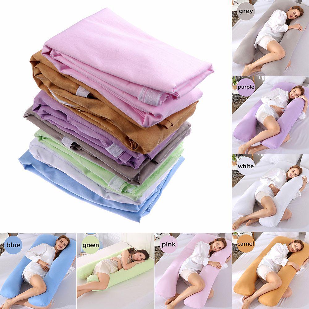 Gối hình chữ U NEAVERLER Vỏ gối kiểu chữ U bằng vải Cotton dành cho bà bầu