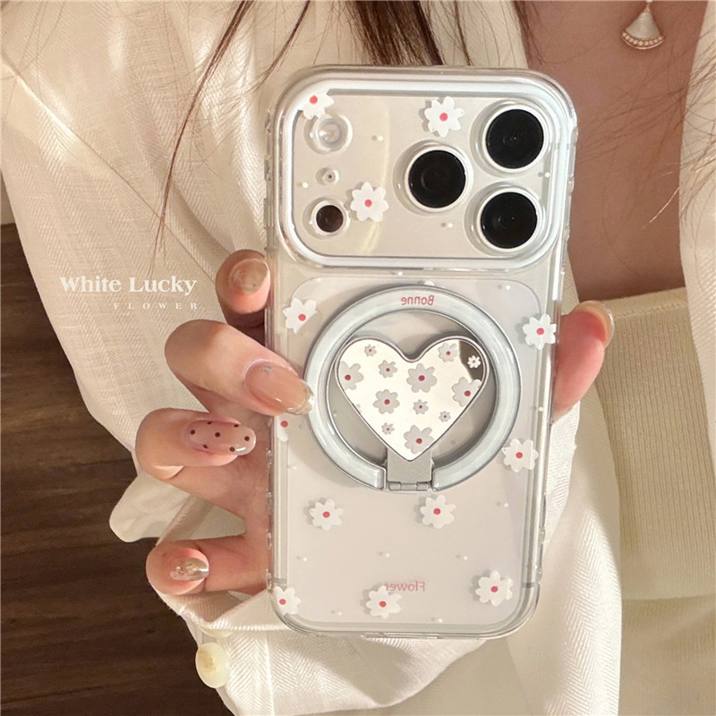 Ốp điện thoại TPU họa tiết hoa trắng cho iPhone 17 Pro Max
