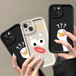 Tương thích với Huawei Nova Y72 Y70 Y71 Y61 Y91 7 SE 6 SE 5T Y7A Y9S Y9 Prime Ốp Điện Thoại Hoạt Hình Dễ Thương Dấu Câu Hỏi Vịt Silicon Mềm