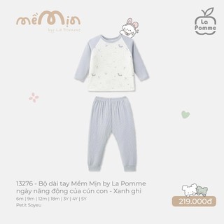 La pomme SS26.T2.2 Bộ dài tay Mềm Mịn by La Pomme ngày năng động của cún con cho bé