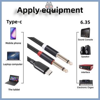 Cáp Bang Type C đến 6 35mm Y Linh hoạt USB C đến 6 35mm 1 4 inch TRS Cáp Khả năng tương thích rộng Chất lượng âm thanh tuyệt vời