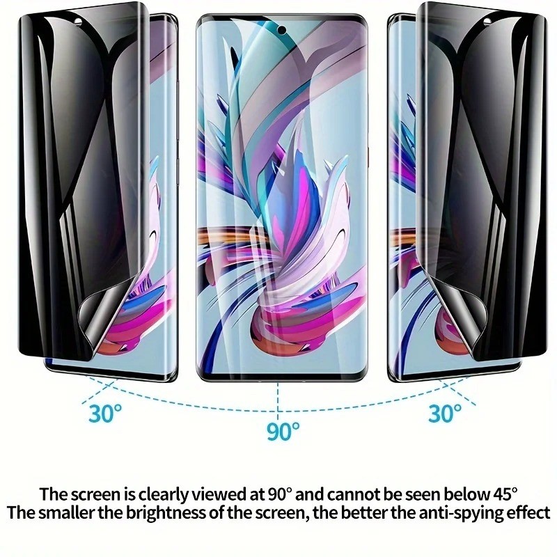 1-2 Chiếc Full Cover Bảo Vệ Màn Hình HD Mềm Cho Honor X5c X6b X6c X6d X7c X7d X8d X9d Plus 4G 5G Chống Rơi Chống Gián Điệp Riêng Tư Chống Ánh Sáng Xanh Hydrogel Phim Mờ