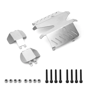 Kim Loại Thép Không Gỉ Khung Xe Giáp Bảo Vệ Bảo Vệ Tấm Trượt Cho Tamiya CC-02 CC02 1 / 10 RC Xe Nâng Cấp Phần