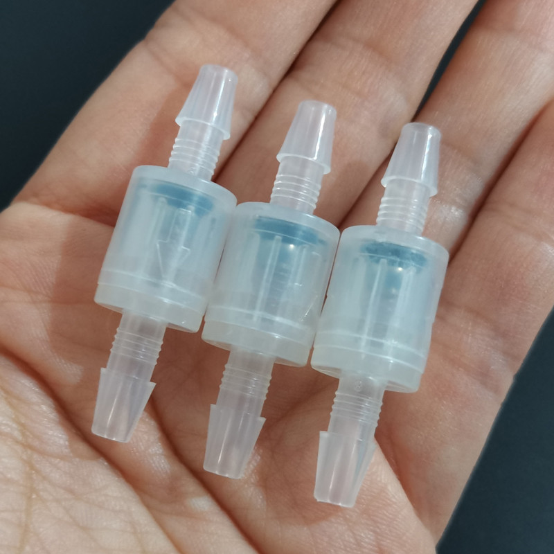 Van một chiều 1/4 3/16 1/8 PP/PVDF chịu áp thấp, van lò xo ozone, dùng cho nước/khí