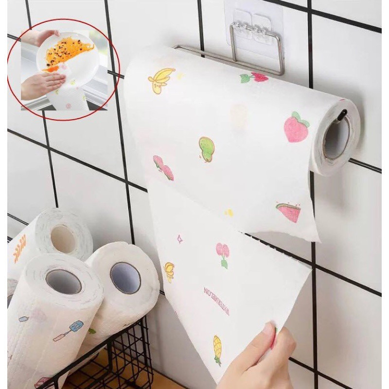 [COMBO] 5 CUỘN Khăn lau bếp đa năng Họa tiết 20CM siêu dai, thẩm hút tốt, có thể tái sử dụng - Gia Dụng Anh Dương 68