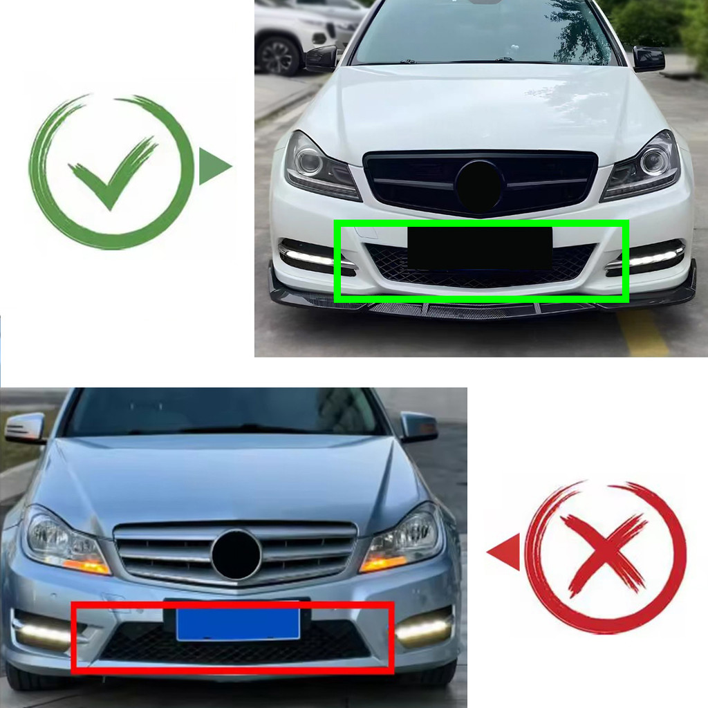 Tạo Kiểu Trước Cản Trước Lip Chin Điều Chỉnh Cho Xe Mercedes W204 Benz C Sedan 2011 2012 2013 2014 Giống Như C200 C250 C180 C300 Phụ Kiện Deflector