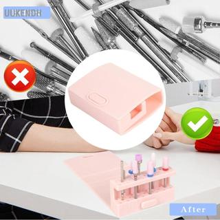 Uukendh Hộp đựng mũi khoan móng tay bằng silicon 22 lỗ Hộp đựng có thể gập lại dành cho kỹ thuật viên làm móng tay