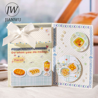JIANWU The Glutton Moment Series Bánh Vintage Món Tráng Miệng Phong Cảnh Chất Liệu Cắt Dán Sách Sáng Tạo DIY Tạp Chí Văn Phòng Phẩm