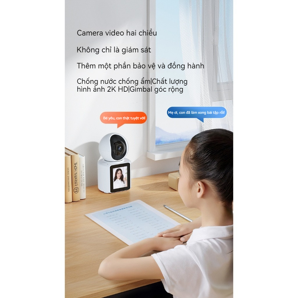 Kết nối WiFi Camera an ninh nhà thông minh IP Camera Baby/Pet/Nanny  Gọi Video Trực Tiếp Đàm Thoại 2 Chiều