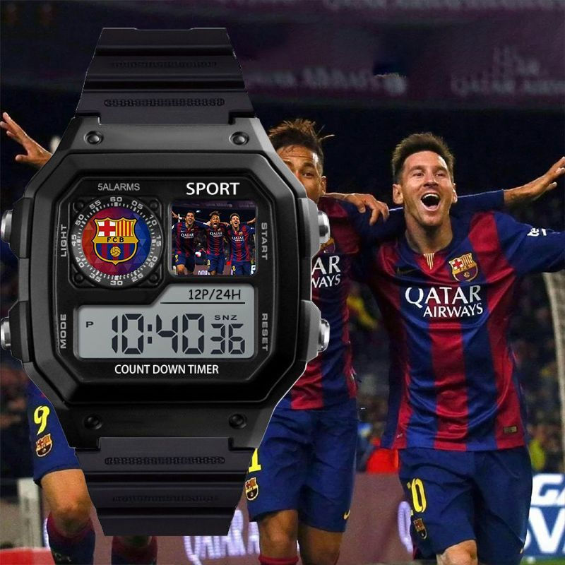 Đồng hồ xung quanh đội FC Barcelona, Đồng hồ vuông nhỏ điện tử chống nước cho học sinh, Quà tặng sinh nhật