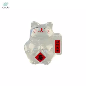 Kohaku Piggy Bank Kính Trong Suốt Maneki Neko Coin Jar Điêu Khắc Động Vật Dễ Thương Cho Tiết Kiệm Văn Phòng Tại Nhà