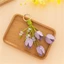 Hộp đựng chìa khóa da họa tiết hoa tulip đẹp XGB với hạt tinh tế tuyệt vời để sử dụng và cá nhân hóa