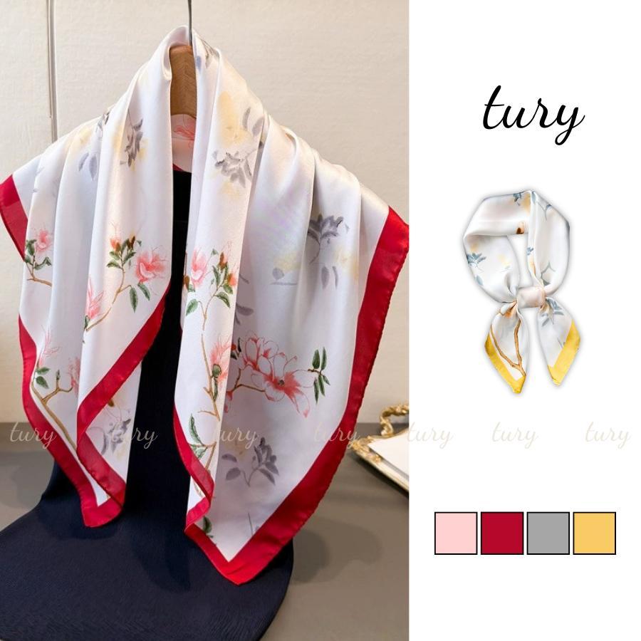 Khăn Lụa Unisex Nam Nữ 70 - Tury - Khăn Lụa Họa Tiết Hoa Nhí Cách Điệu Thời Trang Mùa Xuân - KL094