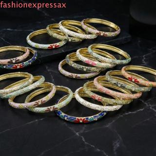 Lắc Tay Cloisonné Men Hoa Lớn, Phong Cách Truyền Thống Trung Quốc Boho - Thời Trang Và Quà Tặng