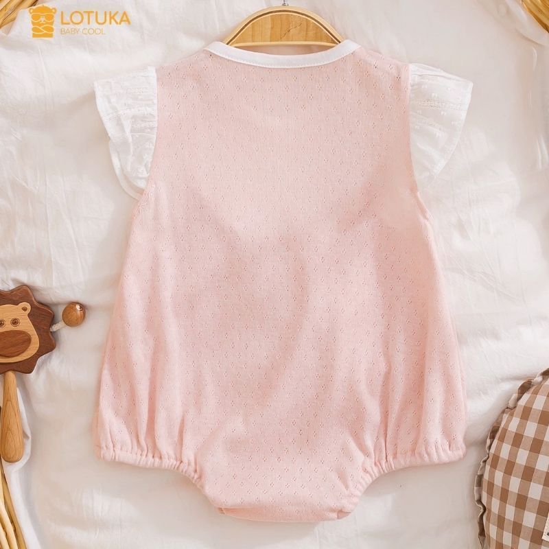 Bodysuit Chip Cánh Tiên Chất Cotton Thông Hơi Phối Thô Cotton Siêu Mát LOTUKA Cho Bé, Set Bé Gái, Quần Áo Trẻ Em 3-12kg | BigBuy360 - bigbuy360.vn