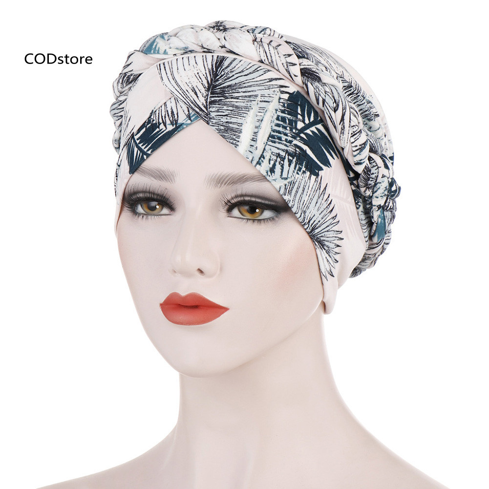 KDC Mũ Turban Nữ In Hoa Co Giãn - Hỗ Trợ Người Bị Rụng Tóc Do Hoá Trị Ung Thư
