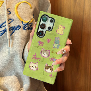 Ốp bảo vệ họa tiết Kitty in the Grass thích hợp cho Ốp điện thoại di động Samsung s26 s26ultra s22u s23 plus s23FE s24 s25 plus A55 A56 A36