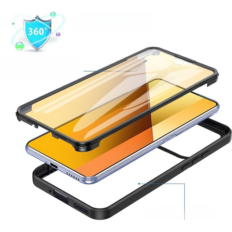 Tương Thích Cho Realme 15 14 Pro Plus Realme 14X C75 C75X C85 Pro C71 Note 70 70T Narzo 80 4G Cover 360 Độ Hai Mặt Full Cover Protetcion Vỏ Điện Thoại Mỏng Acrylic Mềm