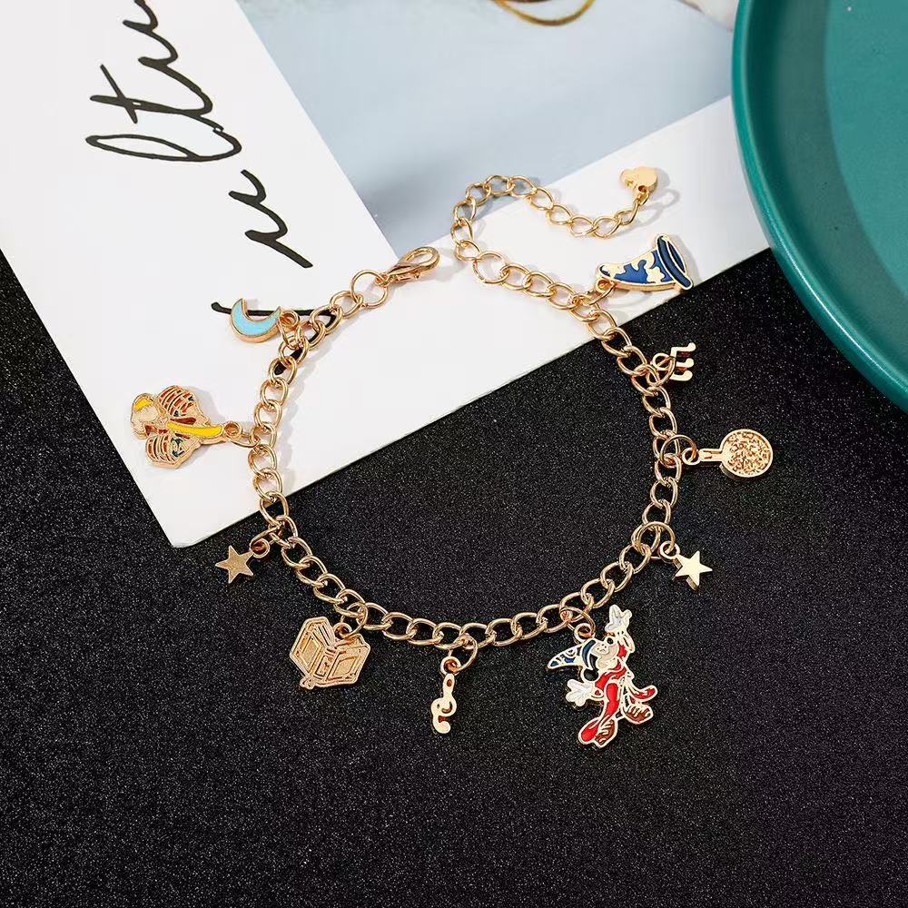 Hoạt Hình Hoạt Hình Anime Chuột Mickey Câu Lạc Bộ Vòng Tay Mũ Ma Thuật Mickey Hợp Kim Dầu Nhỏ Giọt Mặt Dây Chuyền Vòng Tay