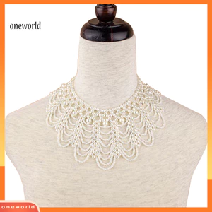 Một thế giới| Phụ Nữ Thanh Lịch Rỗng Giả Ngọc Trai Choker Yếm Cổ Vòng Cổ Tuyên Bố