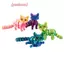 Mèo in hình 3D khớp nối 12cm Đồ chơi động vật dễ thương Trang trí để giảm căng thẳng Trang trí máy tính để bàn Quà tặng Giáng sinh cho thú cưng
