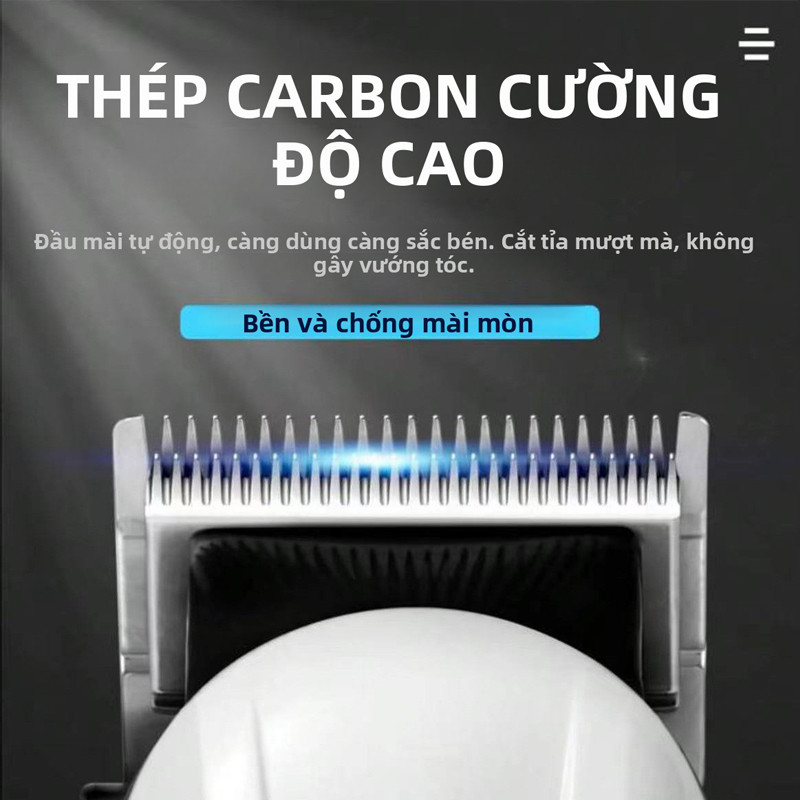 Tông đơ cắt tóc không dây chuyên nghiệp,Lưỡi titanium, màn hình LED hiển thị pin, dùng được cho cả gia đình và thú cưng