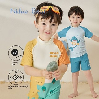 Đồ bơi bé trai 2 mảnh - áo tắm chống nắng nhanh khô họa tiết hoạt hình dễ thương