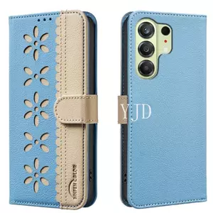 Ốp Lưng Cho Tecno Camon 50 Pro CN5 CN5c Chặn Màu Hoa Nhỏ Khe Cắm Thẻ Da Chống Rơi Vỏ Điện Thoại