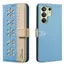 Ốp Lưng Cho Tecno Camon 50 Pro CN5 CN5c Chặn Màu Hoa Nhỏ Khe Cắm Thẻ Da Chống Rơi Vỏ Điện Thoại