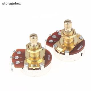 [Hộp lưu trữ] 1 Cái Nồi áp Guitar Mô-men xoắn thấp và tiếng ồn thấp Cảm giác mịn Trục đồng thau A500K A250K B250K B500K Đẹp