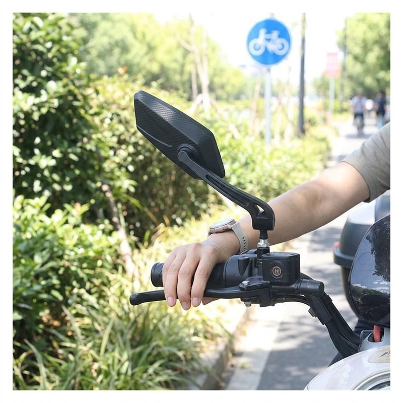 Gương chiếu hậu xoay 360 độ linh hoạt gương HD chống lóa nhôm chống gỉ cho xe đạp xe điện xe máy
