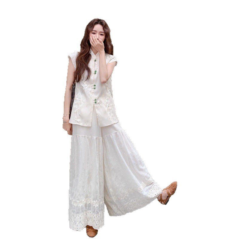 Bộ đồ phong cách Trung Quốc chất lượng cao cho nữ, phù hợp mùa hè