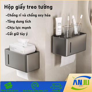 Hộp đựng Giấy Treo Tường Chống ẩm Chống ăn Mòn Lắp đặt Không Cần Khoan Hộp đựng Giấy Vệ Sinh Phòng Tắm