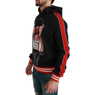 Áo Hoodie Dê Gà Lợn Dệt Bo Đỏ Double - Six Áo Nỉ Dày Dặn Dáng Rộng.