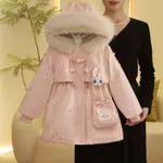 Áo khoác lót lông cừu phong cách mới 2025 cho bé gái, Parka da dày dành cho trẻ vừa và lớn, Áo khoác đệm Cotton thời trang cho bé gái — ảnh 1