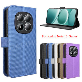 Ốp Điện Thoại Cho Redmi Note 15 Pro + Note 15 Pro Plus Note 14 POCO M8 Pro 5G 4G 2026 Vỏ Điện Thoại Da Kim Cương Sang Trọng Vỏ Bảo Vệ Chống Sốc