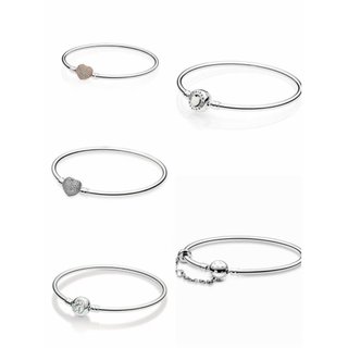 Vòng tay S925 trống tâm, phong cách cổ điển thời thượng