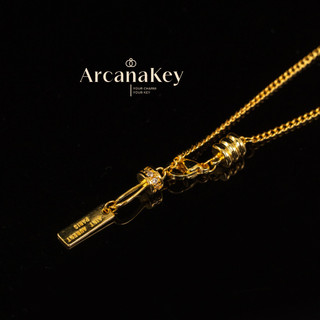 Dây chuyền vuông phong cách Hàn Quốc, trang sức mùa hè đơn giản và sang trọng [ArcanaKey]